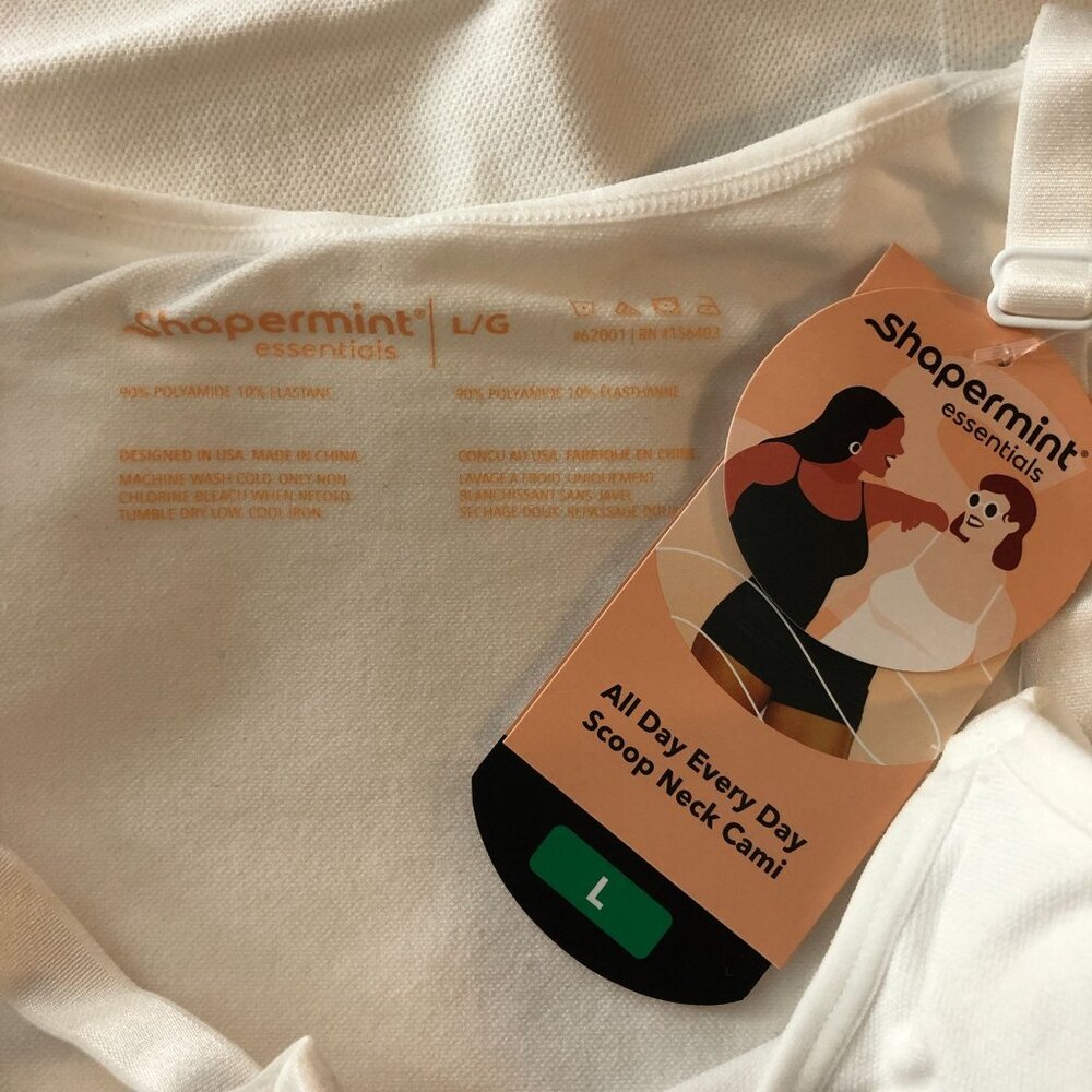 Shapermint All Day Every Day Scoop Neck Cami White L - Picture 3 of 5